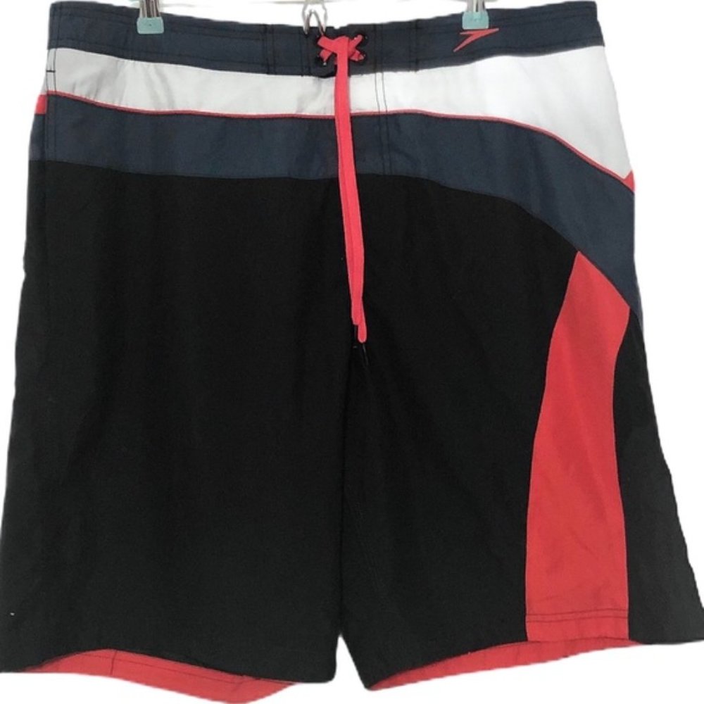 Speedo Mens Swim Trunks Drawstring Liner Sz XL